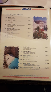 Carte du RESTAURANT ATHOS à Walsrode