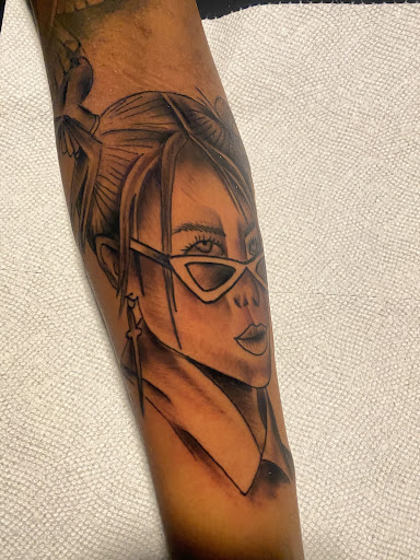 Explore spaceship tattoo ideas, creative tattoo ideas in Little Rock, available at Arkansas School of Tattoos and Piercings