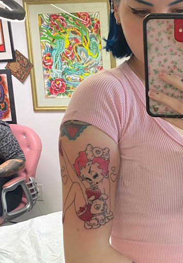 Explore donut tattoo ideas, creative tattoo ideas in Virginia Beach, available at Studio Evolve