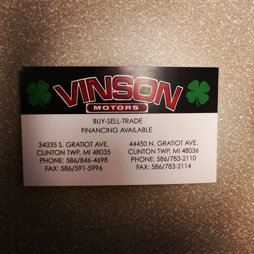 Used Car Dealer «Vinson Motors llc», reviews and photos, 44450 N Gratiot Ave, Charter Twp of Clinton, MI 48036, USA