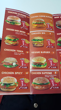 Restauration rapide Chicken Taste - Irnerio à Bologna (la carte)