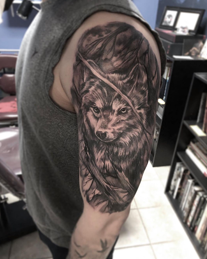 Explore stitch tattoo ideas, creative tattoo ideas in Lawrence, available at Red 5 Tattoo