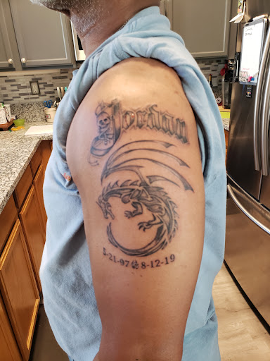 Explore mens chest tattoo ideas, creative tattoo ideas in Roseville, available at Sacred Arrow Studio