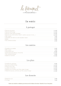 Menu du Trinquet Moderne à Bayonne