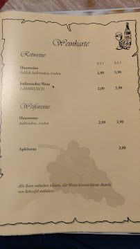 Restaurant Pizzeria Brar à Haina (le menu)