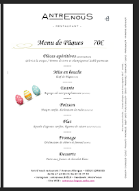 Restaurant AntrE'nouS à Lorgues - menu / carte