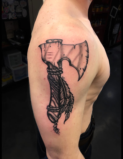 Explore sleeve forearm tattoo ideas for men, creative tattoo ideas in Hartselle, available at Kingdom Minds Ink