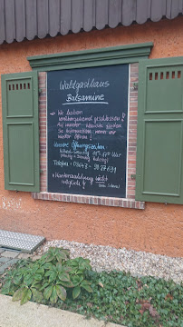 Menu du Waldgasthaus Balsamine à Buchfart