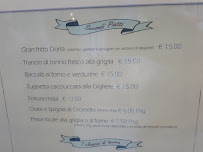 Carte du Ristorante Doria di Basini à Isola del Giglio