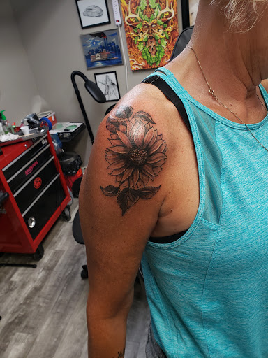 Explore deceased dog tattoo ideas, creative tattoo ideas in Linn Creek, available at Hillard Skillard Tattoos, LLC.