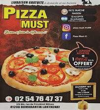 Restaurant PIZZA MUST à Romorantin-Lanthenay (la carte)