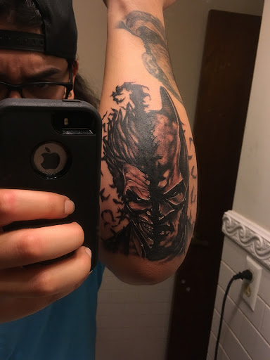 Explore cloud sleeve tattoo ideas, creative tattoo ideas in Jacksonville, available at Valei Arts Tattoo Studio