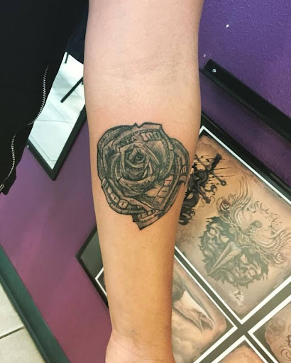 Explore patch work tattoo ideas, creative tattoo ideas in Aurora, available at Tranquil Soul Ink (located inside Sola Salon Studios)