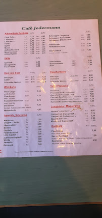 Cafe Jedermann à Fehmarn menu