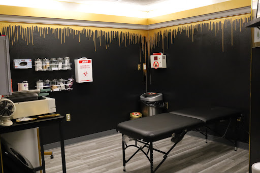 Explore gangster tattoo sleeve ideas, creative tattoo ideas in Toledo, available at Piercings by Caitlin presents Holier Toledo