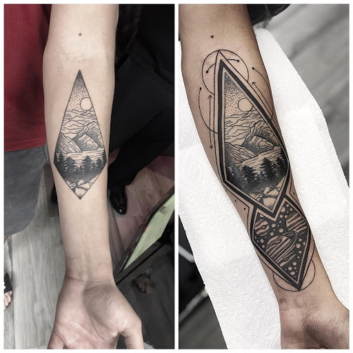 Explore city tattoo ideas, creative tattoo ideas in Miami, available at Inkaholik Tattoos Kendall