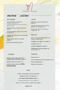 Menu du Locanda Casa Mia à Foligno