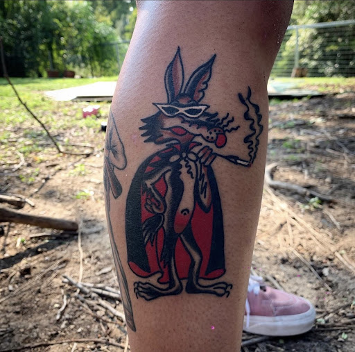 Explore tattoo leg sleeve ideas, creative tattoo ideas in Georgetown, available at Iron Rite Tattoo South