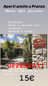 Villa Ambrosia Restaurant à Borgetto menu