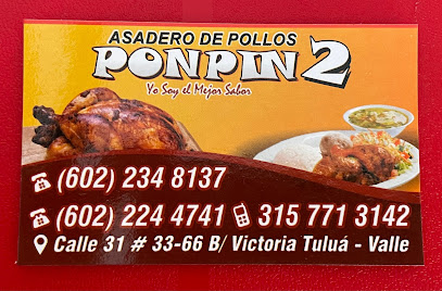 Asadero de pollos Pon Pin # 2 - Cl. 31 #33-66, Tuluá, Valle del Cauca, Colombia