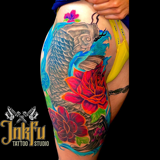 Explore female foot tattoo ideas, creative tattoo ideas in Omaha, available at Inkfu Tattoo Studio