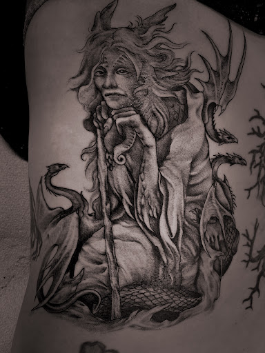 Explore killer whale tattoo ideas, creative tattoo ideas in Osage Beach, available at Rabbits Foot Tattoo Parlor