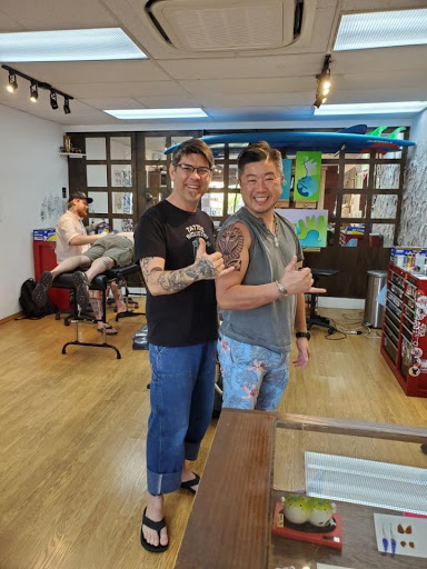 Explore cute ghost tattoo ideas, creative tattoo ideas in Lahaina, available at Sweet Trade Tattoo