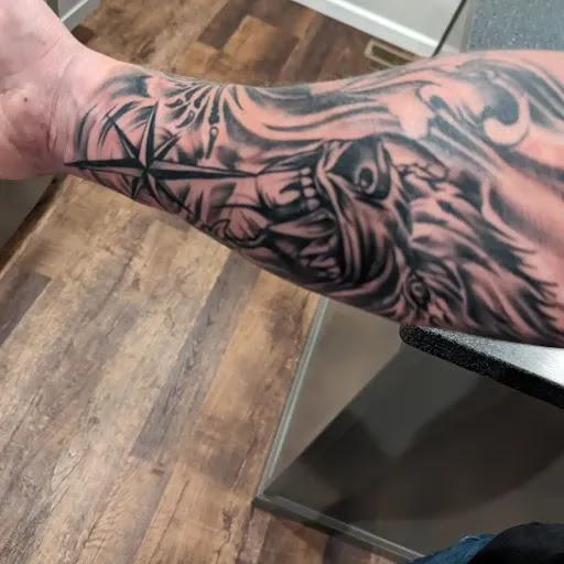 Explore japanese leg tattoo ideas, creative tattoo ideas in Hollidaysburg, available at Gold Syndicate Tattoo