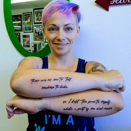 Explore cool leg tattoo ideas, creative tattoo ideas in Redding, available at Caddy Daddys