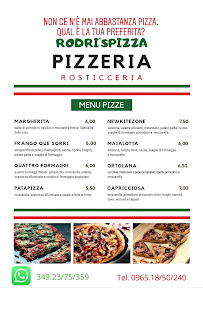 Menu du Rodris Pizza Di Rodrigo Marcelo Dalposso à Reggio Calabria