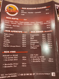 Menu du MY KEBAB Noeux à Nœux-les-Mines