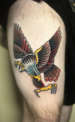 Explore heart with wings tattoo ideas, creative tattoo ideas in Greenville, available at The Gallery Tattoo Greenville