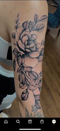 Explore back arm tattoo ideas, creative tattoo ideas in Abilene, available at Sacred Art