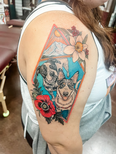 Explore guitar tattoo ideas, creative tattoo ideas in Portland, available at Sellwood Tattoo Parlor