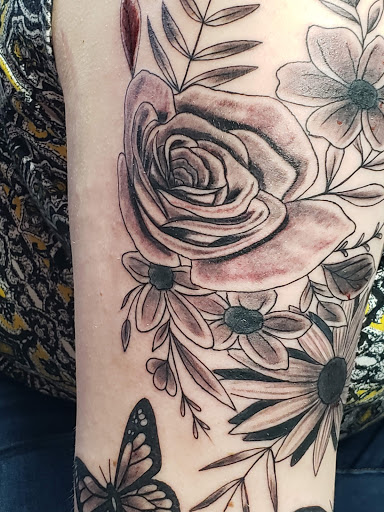 Explore timepiece tattoo ideas, creative tattoo ideas in Marietta, available at The Painted Sparrow Tattoo Shop And Art Gallery