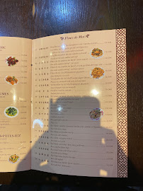 Restaurant chinois Fleurs de Mai à Paris (le menu)