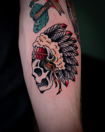 Explore never give up tattoo ideas, creative tattoo ideas in Twentynine Palms, available at No Mans Land Tattoo