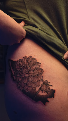 Explore corpse bride tattoo ideas, creative tattoo ideas in Hudson, available at The Bohemian Social Club