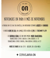 Cervejaria On à Porto carte