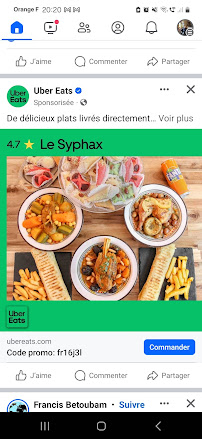 Restaurant LE SYPHAX à Sartrouville (le menu)