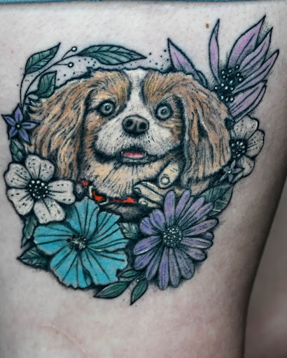 Explore ryuk tattoo ideas, creative tattoo ideas in Saint Petersburg, available at Phoebus Tattoos