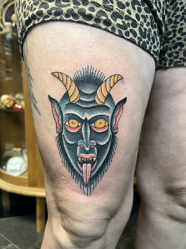 Explore leg sleeve tattoo ideas for women, creative tattoo ideas in Lagrangeville, available at Black Cherry Tattoo Studio NY