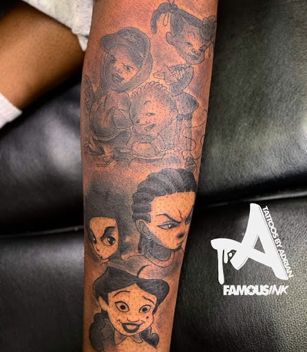 Explore heath ledger joker tattoo ideas, creative tattoo ideas in Hammond, available at Famous Ink, Inc.