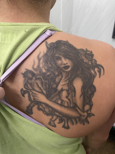 Explore tiki tattoo ideas, creative tattoo ideas in Lake Jackson, available at Second Chance Laser Tattoo Removal