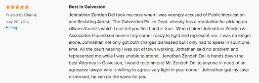 Attorney «Zendeh Del & Associates, PLLC (Galveston DWI, Criminal, Injury Lawyers)», reviews and photos