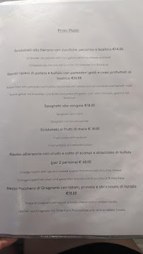 Carte du Trattoria San Giuseppe à Amalfi