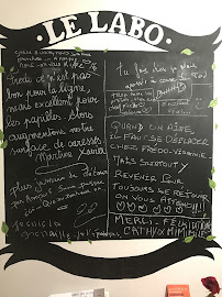 Menu / carte de Le Labo de Frédo à Ampus