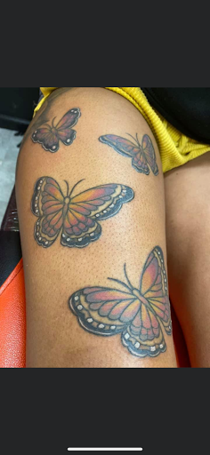 Explore calf tattoo ideas for men, creative tattoo ideas in Charlotte, available at BNI-Tattoos