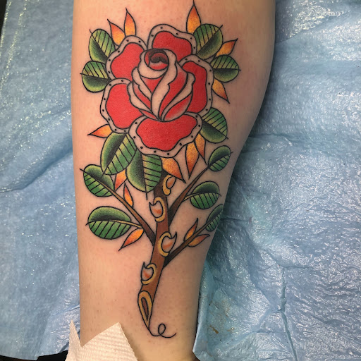 Explore mens leg tattoo ideas, creative tattoo ideas in Superior, available at Northlandia tattoo parlor