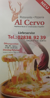 Menu du Ristorante Al-Cervo & Lieferservice à Geldern